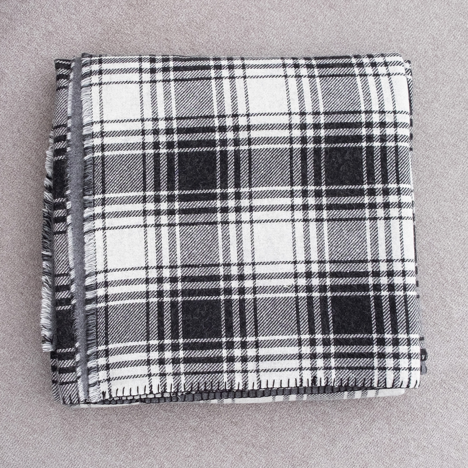 Black White Tartan Top